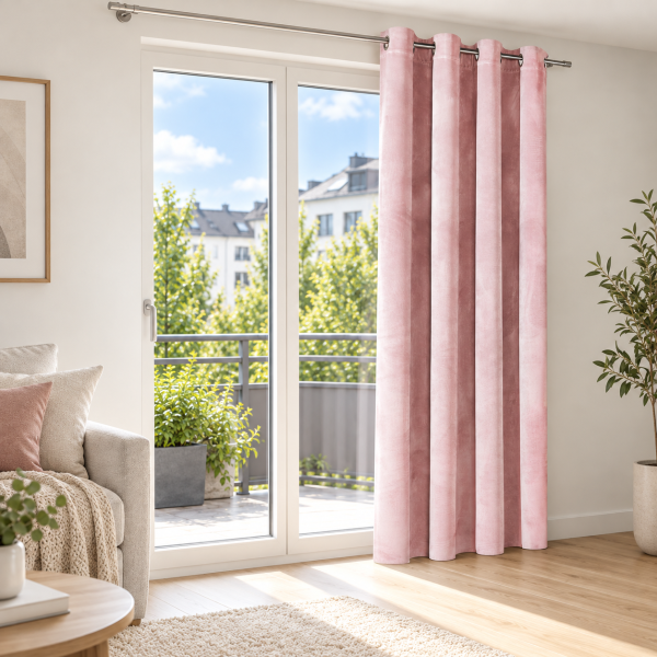 rose blickdicht ösenschal