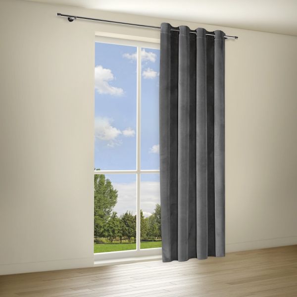 dunkelgrau blickdicht ösenschal