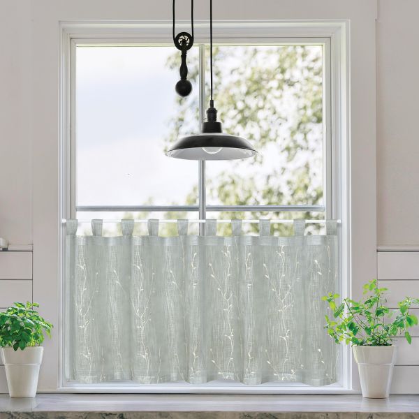 Scheibengardine Malina grau