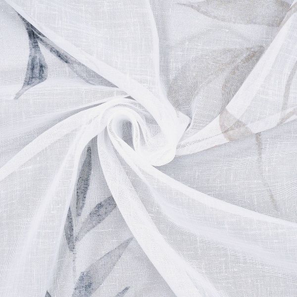 Stoffmuster Emily weiß-grau