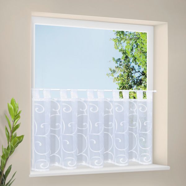 Scheibengardine Ivy  weiß