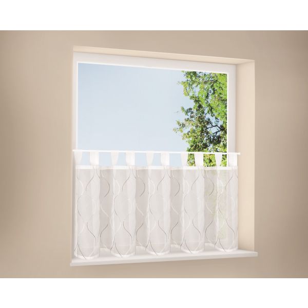 Scheibengardine Carla weiß