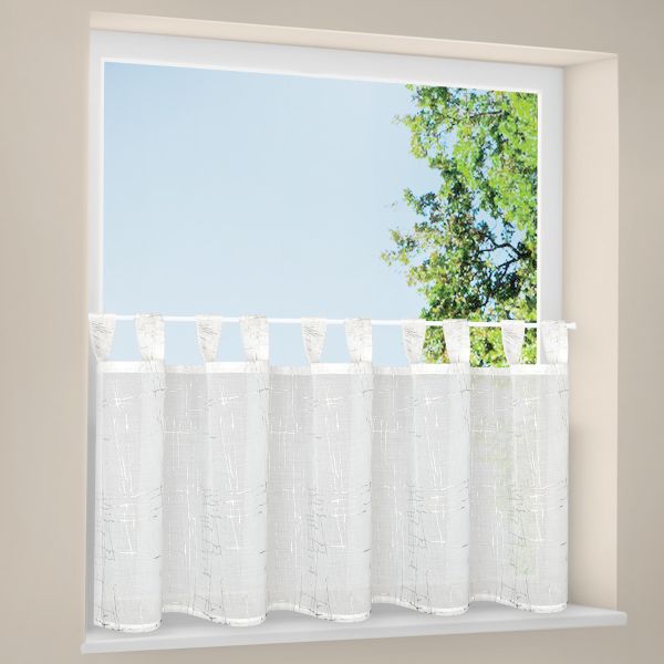 Scheibengardine Henry weiß