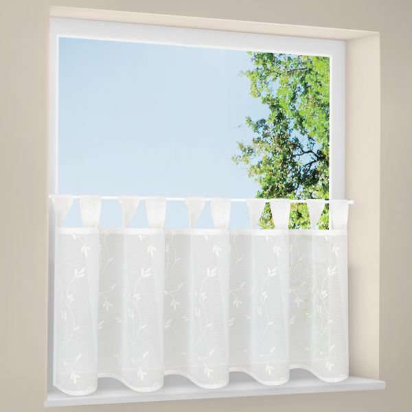 Scheibengardine Lilly weiß
