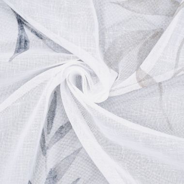 Stoffmuster Emily weiß-grau