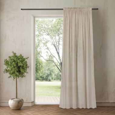 Gardine halbtransparent in taupe