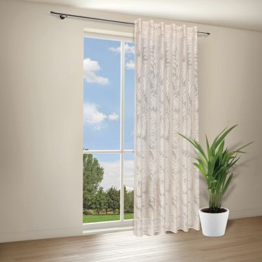 Dekoschal beige transparent 