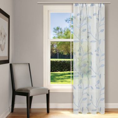Gardine weiss blau Elva